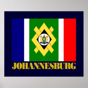 Johannesburg Flagga Poster