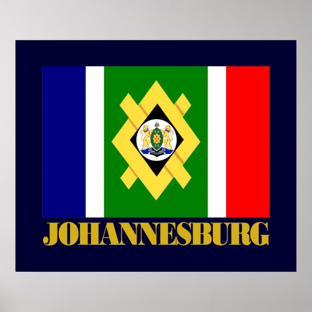 Johannesburg Flagga Poster (Framsidan)