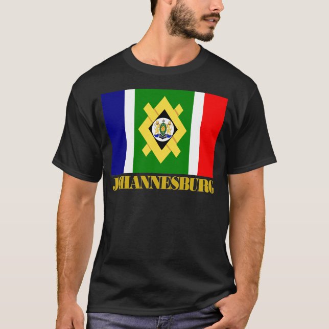 Johannesburg Flagga Tee Shirt (Framsida)