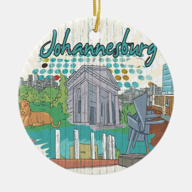 Johannesburg Julgransprydnad Keramik (Framsidan)