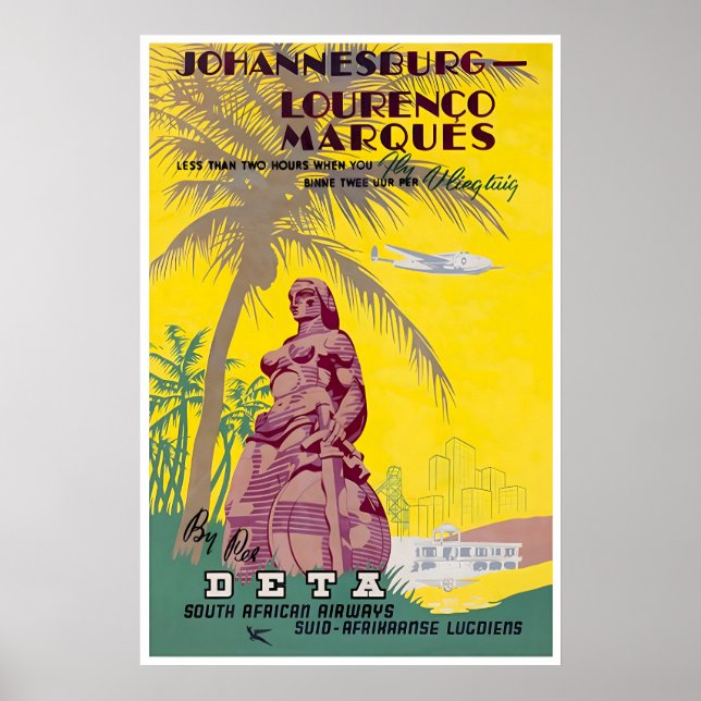 Johannesburg Resorestatistik Poster Sydafrika Kons (Framsidan)