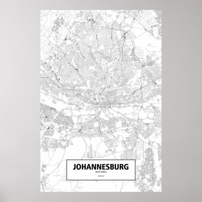 Johannesburg, södra Afrikan (svart på vitt) Poster (Framsidan)