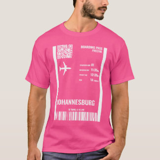 Johannesburg South Afrika Boarding Pass Airline Ti T Shirt