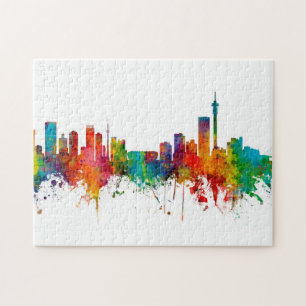 Johannesburg South Afrika Skyline Pussel