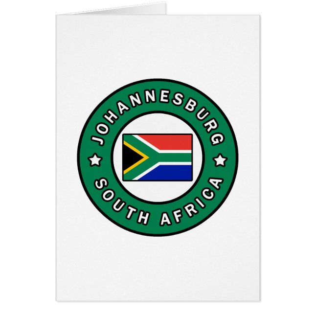 Johannesburg Sydafrika Hälsningskort (Framsidan)