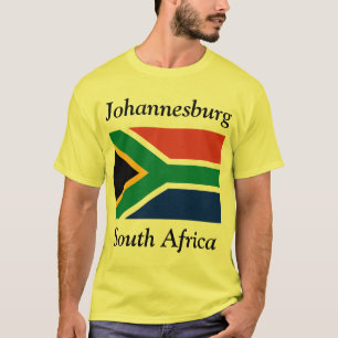 Johannesburg Sydafrika med söder - afrikansk Tee Shirt