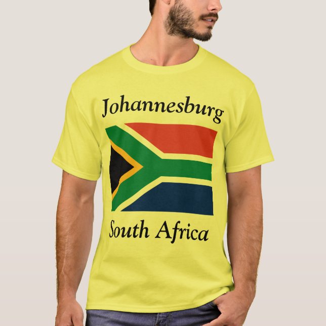 Johannesburg Sydafrika med söder - afrikansk Tee Shirt (Framsida)