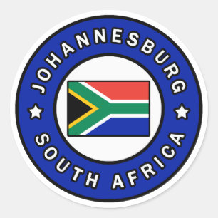 Johannesburg SydAfrikan Runt Klistermärke