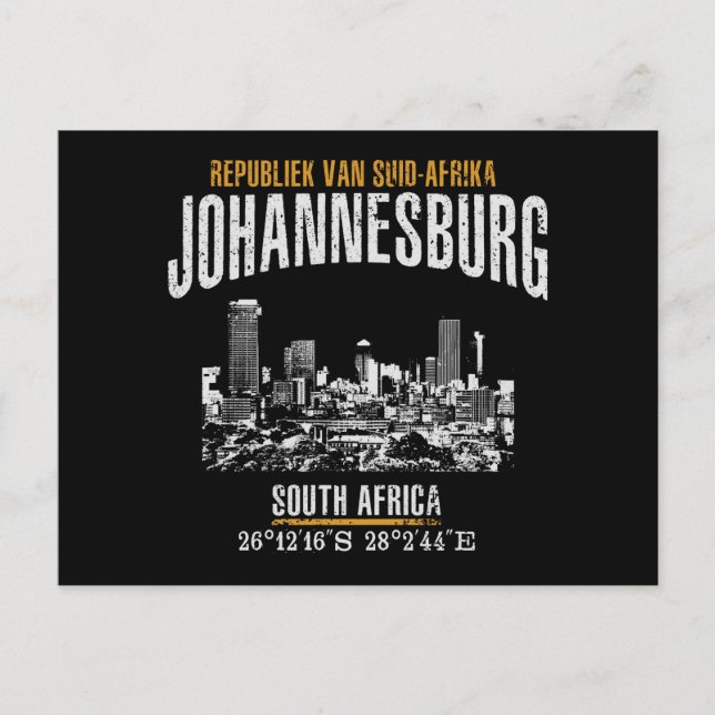 Johannesburg Vykort (Framsida)