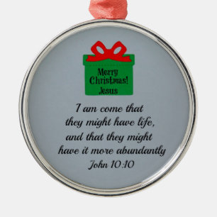 John 10:10 julgransprydnad metall