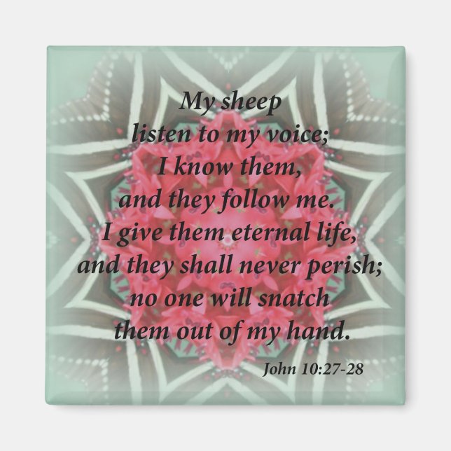 John 10:27-28 magnet (Framsidan)