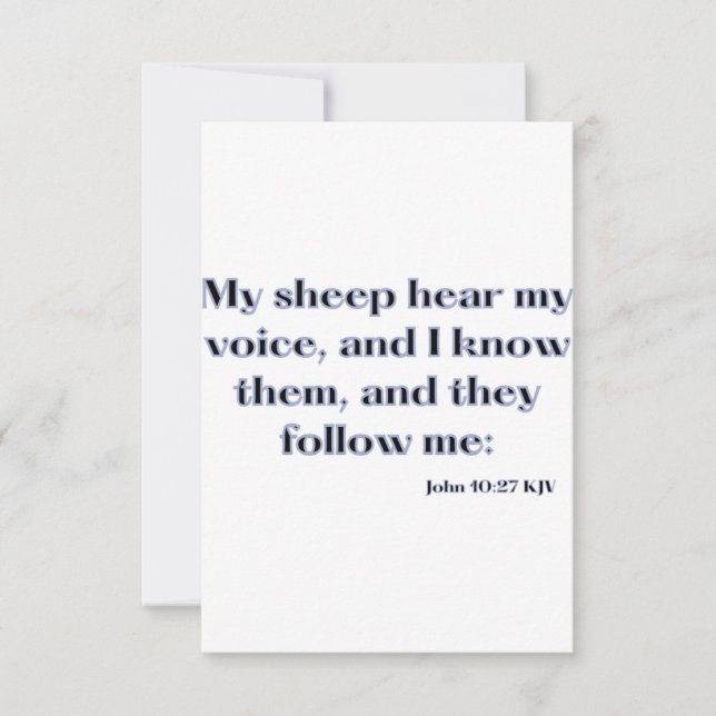 John 10:27 KJV - kombinationskort med dubbla skrip Kort (Framsida)