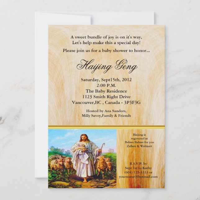 John 10:7-21 Jag är Bra Shepherd Inbjudningar (Framsida)