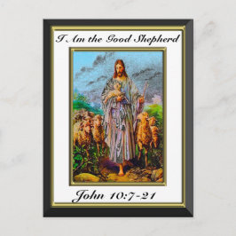 John 10:7-21 Jag är Bra Shepherd White Ram Vykort