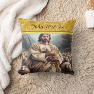 John 10:7 Compassionate Shepherd Image Kudde