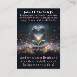 John 11:25–26 and John 11:25–26 KJV Card Box Visitkort