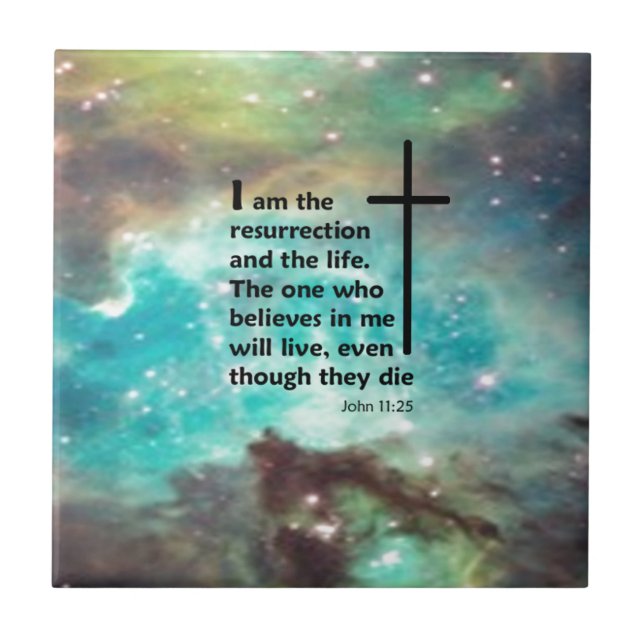 John 11:25 kakelplatta (Framsidan)