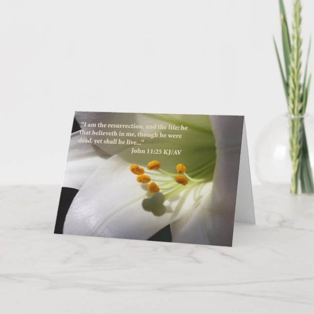 John 11:25-skriptkort kort (Framsida)