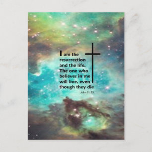 John 11:25 vykort