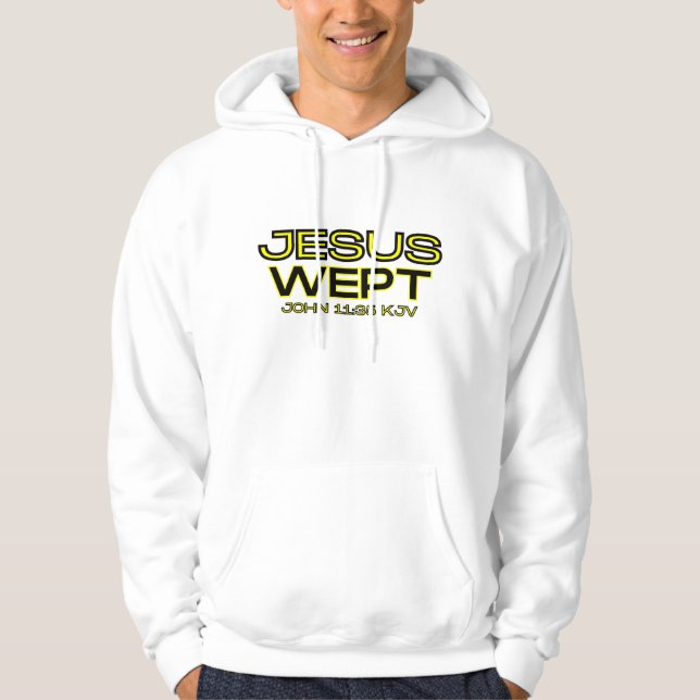 John 11:35 Bible Verse KJV Quote Manar Hoodie (Framsida)