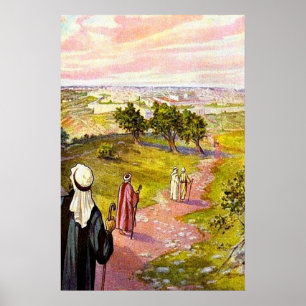 John 11:55-57 Upp till Jerusalem för Pesach Poster