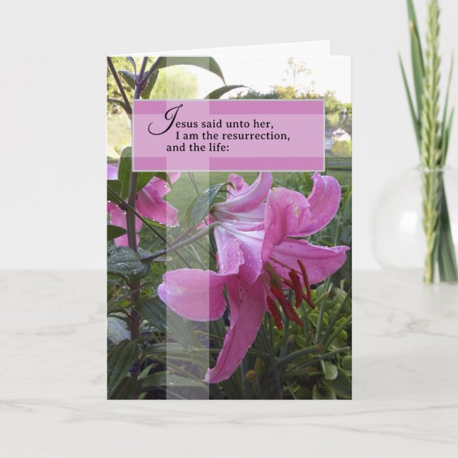 John 11 Glad påskdag Påsk Uppståndelse Kors Kort (Framsida)