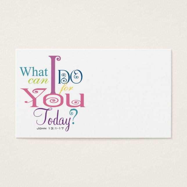 John 13:1-17 Tvätta Disciples Scripture-Bära Visitkort (Framsidan)