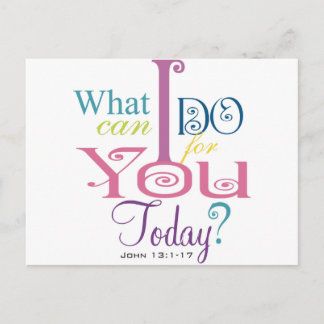 John 13:1-17 Tvätta Disciples Scripture-Bära Vykort