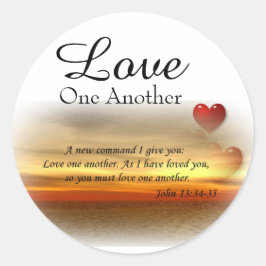 John 13:34-35 Kärlek, vartannat klistermärke