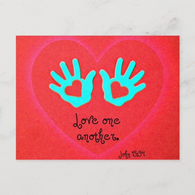 John 13:34 vykort (Framsida)