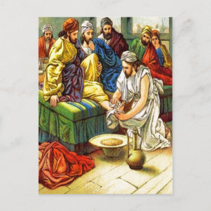 John 13:4-17 Tvättande Disciples' Feet-vykort Vykort