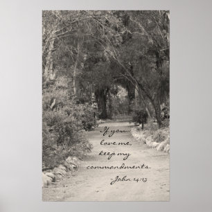 John 14:15 väg-foto poster