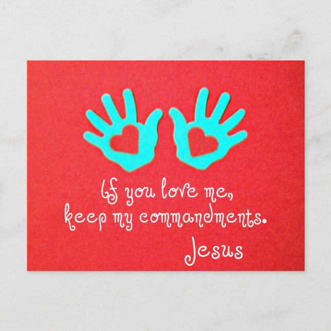 John 14:15 vykort (Framsida)