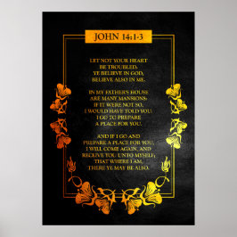 John 14:1-3 Bible Verse Poster