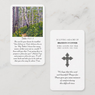 John 14:1-3 Funeral Sympathy Card Visitkort