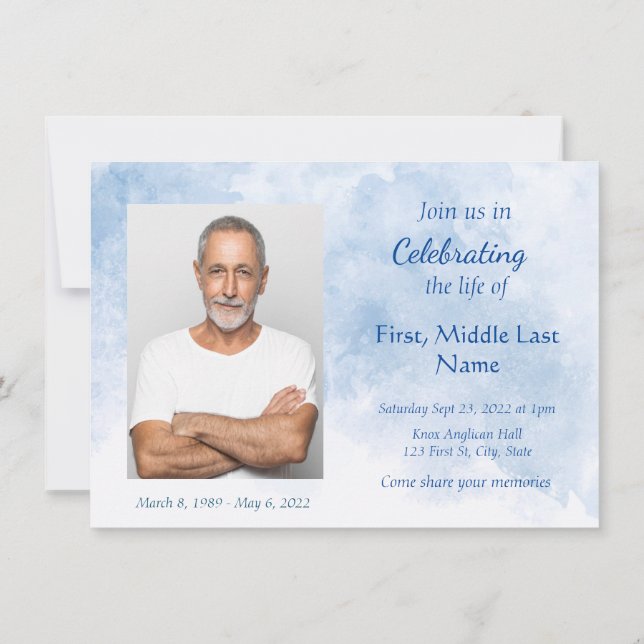 JOHN 14:1:3 Skriftfirande av liv Berg Inbjudningar (Baksida)