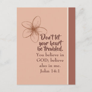John 14:1 Låt inte hjärtat störas Vykort