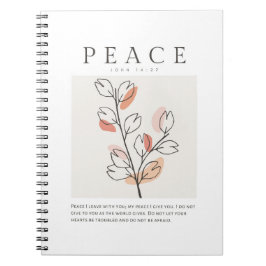 John 14:27 Fred jag lämnar med dig Anteckningsbok