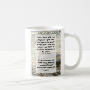 John 14:27 Fred jag lämnar med dig, min fred i ge Kaffemugg