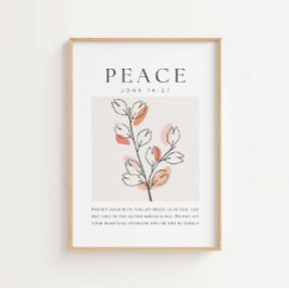 John 14:27 Fred jag lämnar med dig Poster