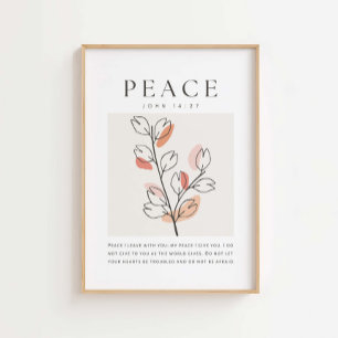 John 14:27 Fred jag lämnar med dig Poster