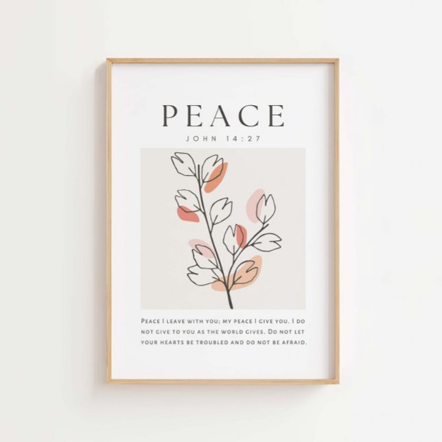 John 14:27 Fred jag lämnar med dig Poster (Skapare uppladdad)