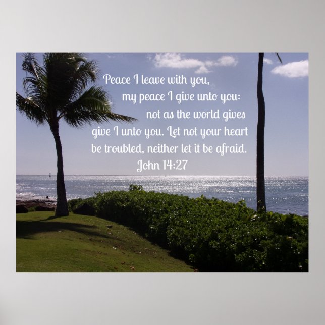 John 14:27 Fred jag lämnar med dig Poster (Framsidan)