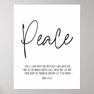 John 14:27 Fred jag Lämnar med dig, skript Poster