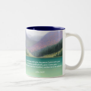 John 14:27 Fredlig bibel Verse Mugg
