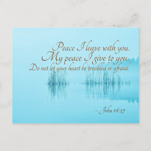John 14:27 Peace I lämnar med dig, Bible Verse Vykort