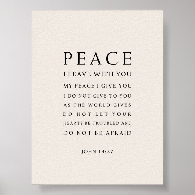 John 14:27 Peace I leave with you Poster (Framsidan)