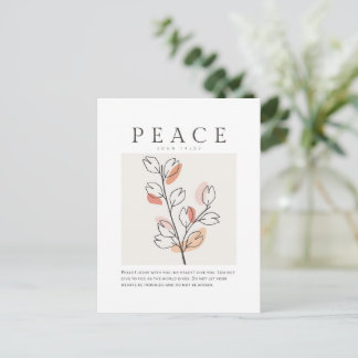 John 14:27 Peace I leave with you Vykort