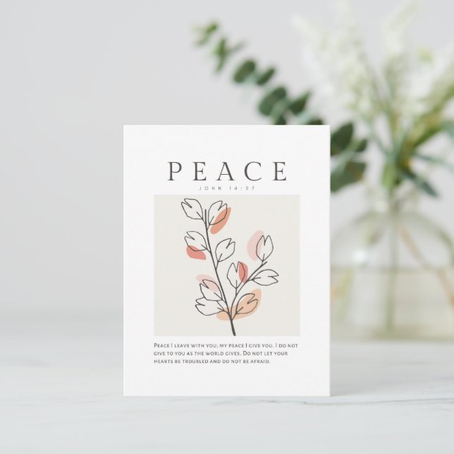 John 14:27 Peace I leave with you Vykort (Stående Fram)