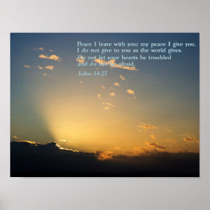 John 14:27soluppgång poster